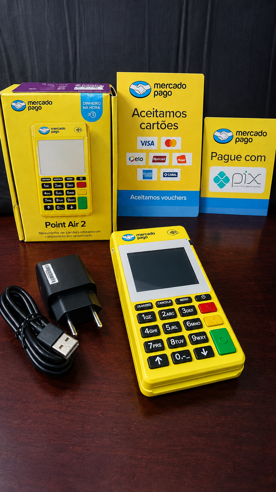 Point Air 2 Mercado Pago, máquina de cartão