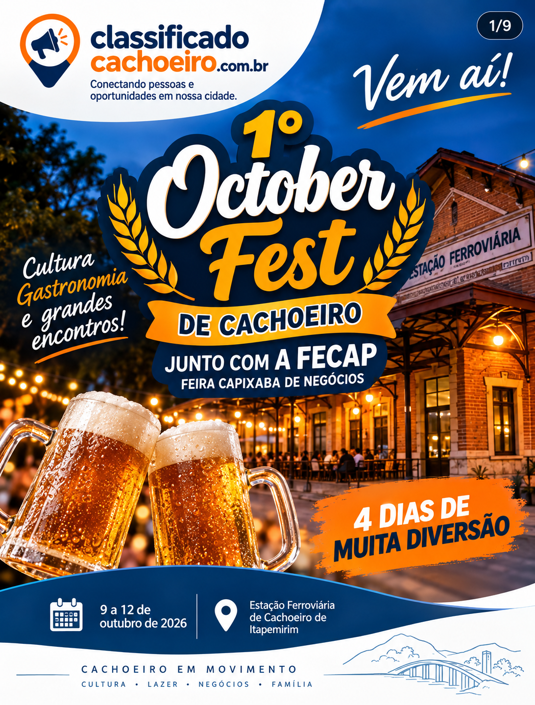 1º October Fest de Cachoeiro acontece em outubro junto com a FECAP